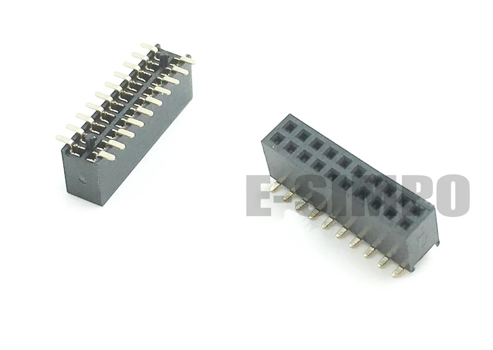 100 piezas SMT 1,27mm doble Vertical SMD PCB 2*3P 2X4P 2X5P 2X6P 2X7P 2X10P 2*12P PH4.3mm oro Rohs hembra Pin conector de cabecera - imagen 4