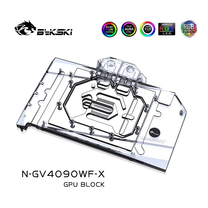 Bykski N-GV4090WF-X bloque de agua para GIGABYTE GeForce RTX4090 WINDFORCE 24G tarjeta GPU/radiador de refrigeración de cobre sincronización RGB - imagen 3