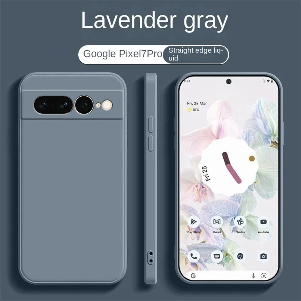 Funda de teléfono de silicona líquida ultradelgada para Google Pixel 10 9 8 Pro XL 8A 7 7A 6 6A funda protectora de carga inalámbrica a prueba de golpes
