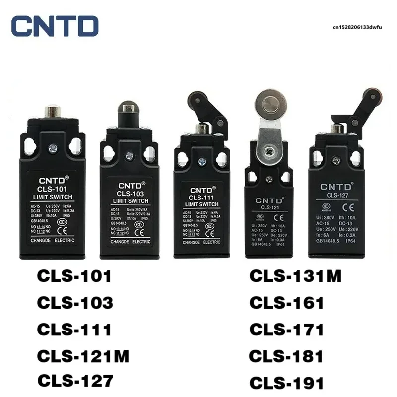 CNTD CLS Interruptor de límite de viaje CLS-101 CLS-103 CLS-111 CLS-121 CLS-127 CLS-131 CLS-161 CLS-191 CLS-181 171 1NO1NC 10A 250V Ip65
