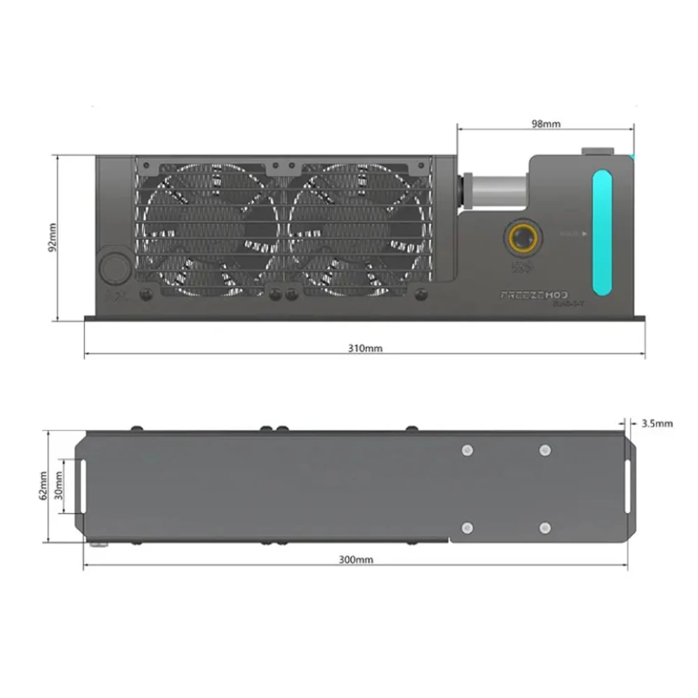 Módulo de refrigeración por agua del radiador AIO de 160mm, Kit de refrigeración por agua externo INTEGRADO DE 2000RPM para carcasa de PC, teléfono móvil, ordenador portátil - imagen 5