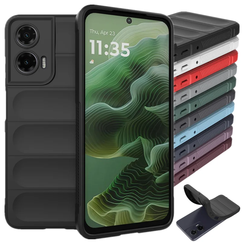 Funda de silicona Flexible con sensación de piel suave para Motorola Moto G35 G55 G75 G85 5G G05 G15 Power E15 funda protectora Fundas Coque