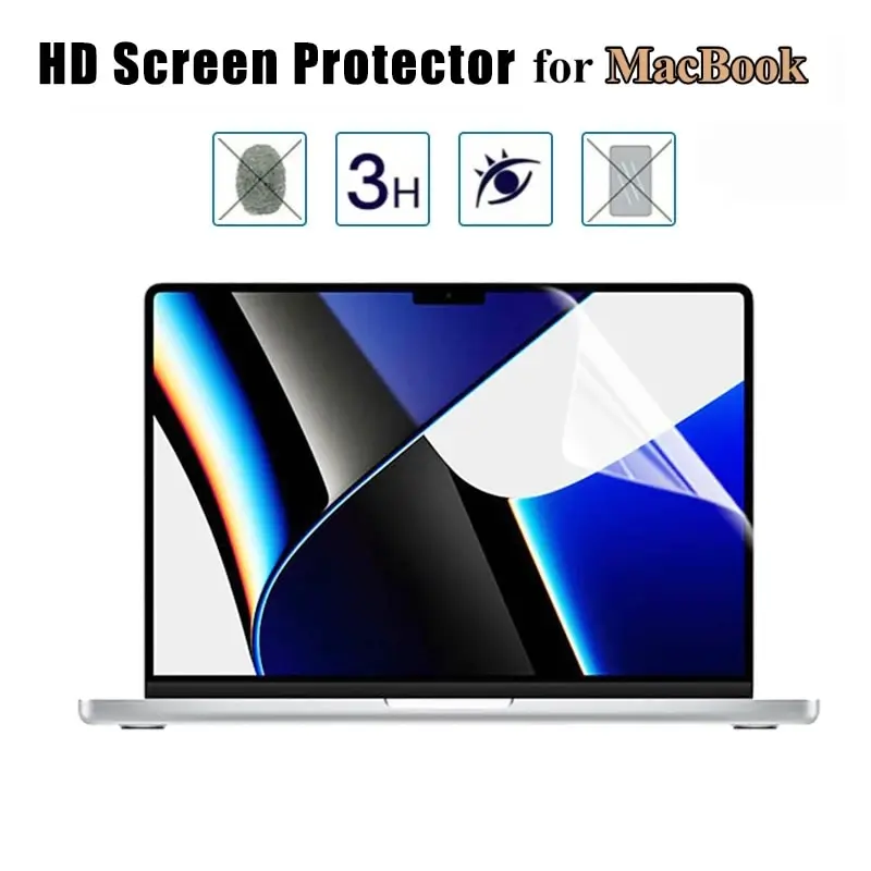 Protector de pantalla para MacBook HD, película suave para Air de 13 pulgadas, M1, M2 Pro, 11, 13, 14, 15 y 16 pulgadas