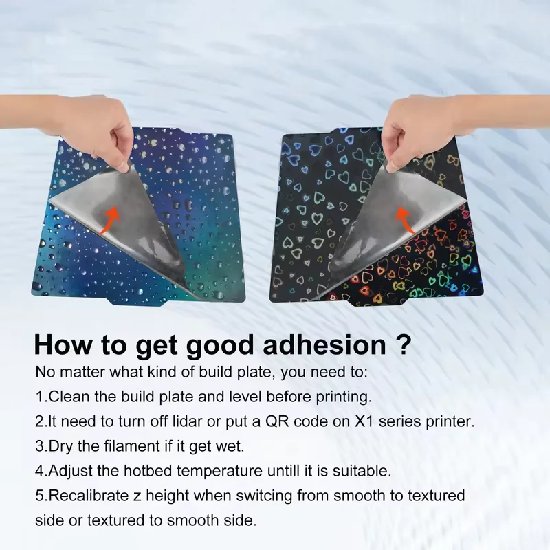 Placa para placa de construcción Bambulab, hoja de acero de resorte P1s, hoja Pei 257x257, placa de construcción P1s Bamboo Lab Bambulabs X1 Carbon X1 A1 - imagen 5