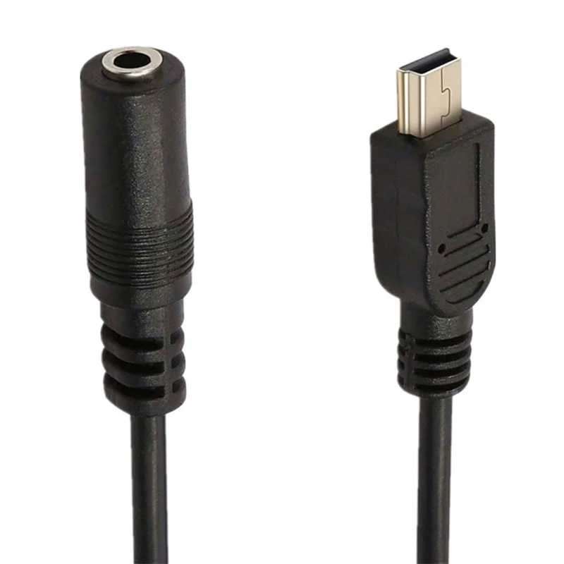 3,5 mm hembra a mini USB 5 pines macho/Micro USB 5 pines macho cable adaptador de micrófono 0,3 m