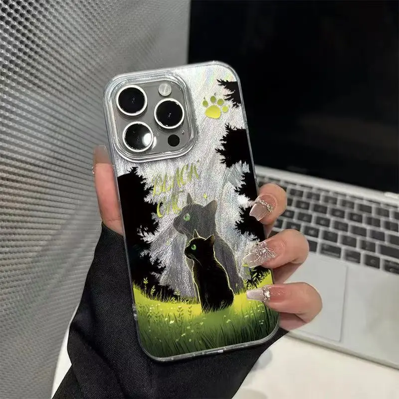 Funda de teléfono IMD con bonito dibujo de flor del bosque para Xiaomi Redmi Note 14 13 12 Pro Plus 5G 12S 11 Redmi 13 12 14C 13C - imagen 3