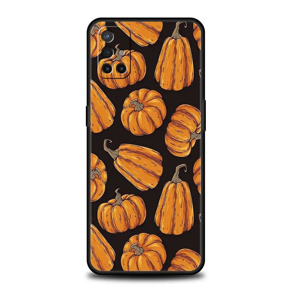 Funda para OnePlus 11 10 9 Pro 9T 12R 10R 9R 9RT 10T 8T 8 7T Nord 2T CE 2 5G N200 N10 N100, cubierta de hojas, calabaza de otoño, Halloween - imagen 2