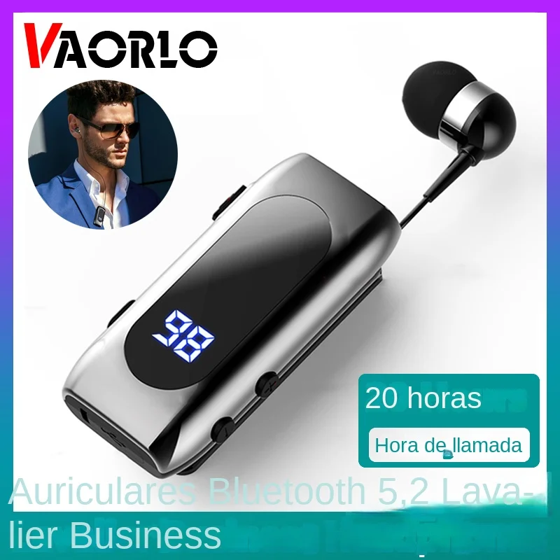 K55 Lavalier Business Bluetooth 5,2 auriculares tiempo de conversación/música 20 horas, pantalla Digital LED, auriculares inalámbricos con cancelación de ruido - imagen 2