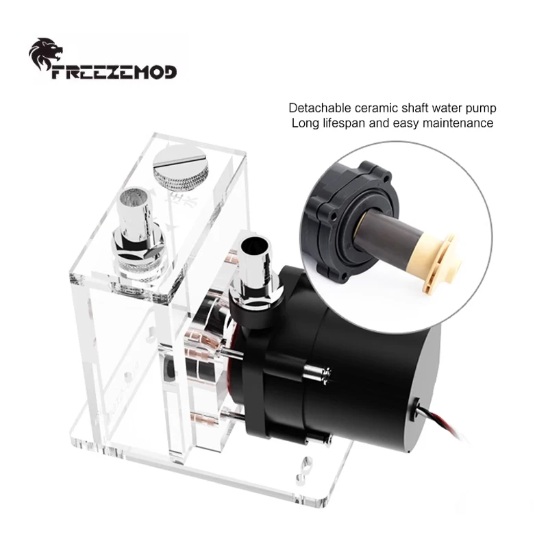 FREEZEMOD depósito de bomba de agua AIO para teléfono móvil/portátil/instrumento Industrial refrigeración por agua silenciosa, flujo 600-700L/H PUB-ST600 - imagen 5