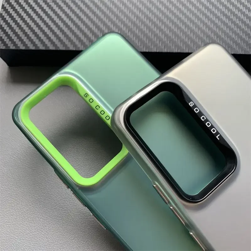 Para OPPO A76 A96 funda de teléfono A 76 A 96 4G funda CPH2375 funda metálica de lujo Aurora piel mate - imagen 4