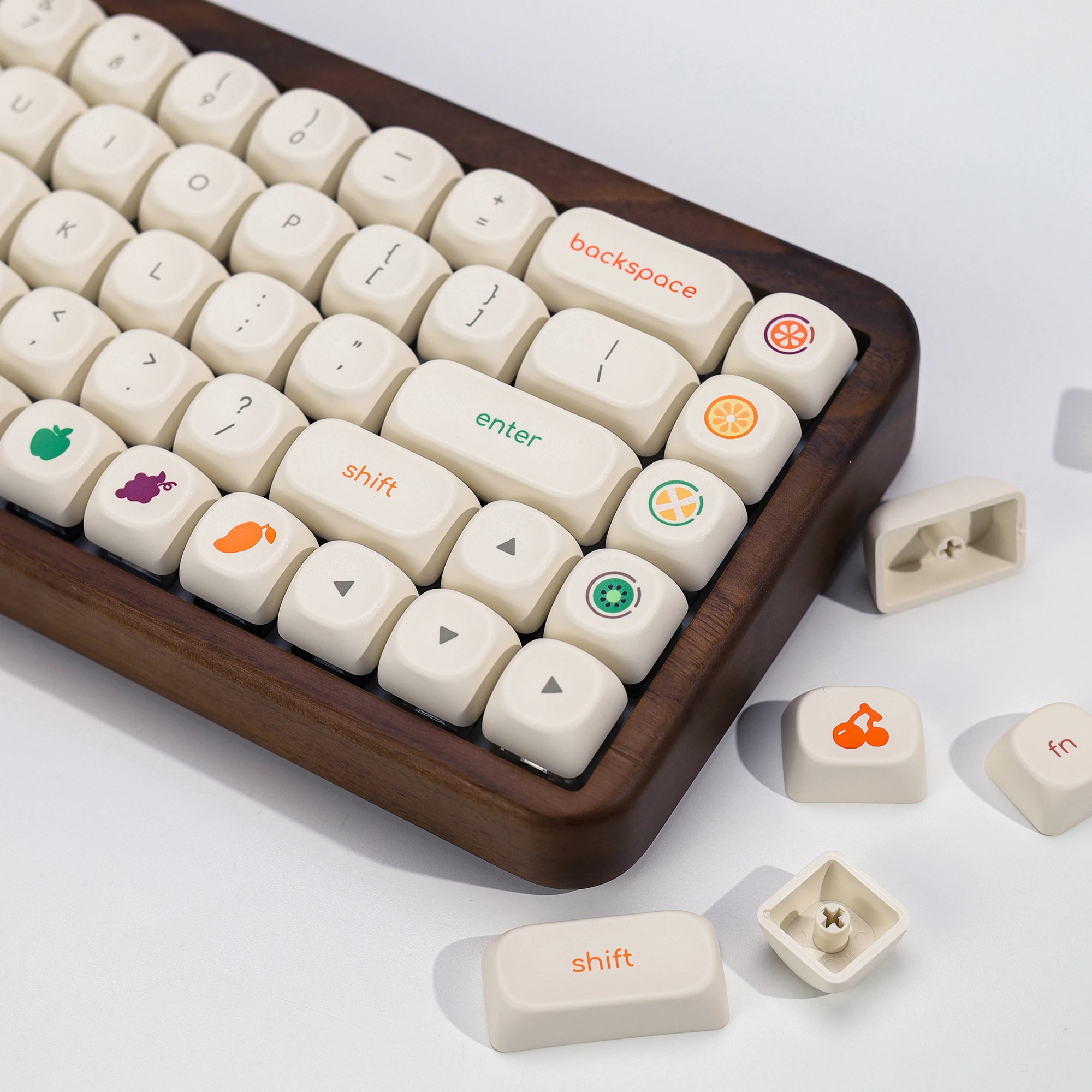 KBDiy Froyo Keycap estilo minimalista KOA perfil Alice Split Space PBT ISO teclas para 60 Wooting Teclado mecánico Gaming Aula - imagen 2