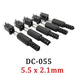 Conector DC macho 5,5 x 2,1 mm para montaje en PCB