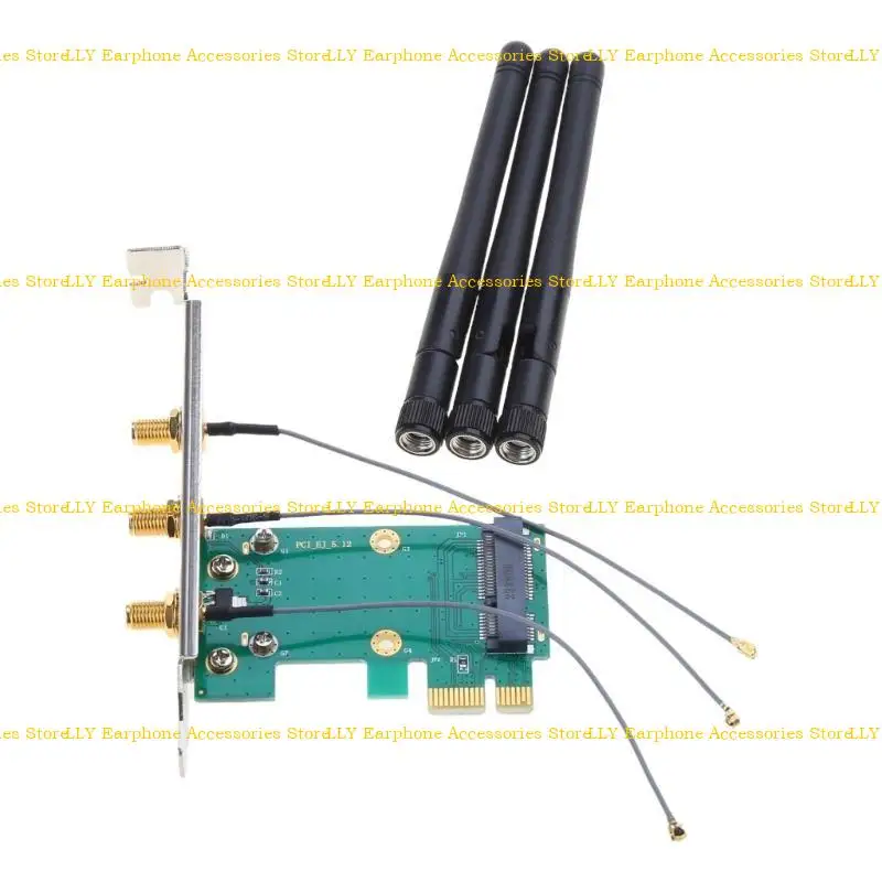 462E Tarjeta red WiFi inalámbrica Mini PCIe a PCI-E 1x Accesorios adaptadores escritorio - imagen 4