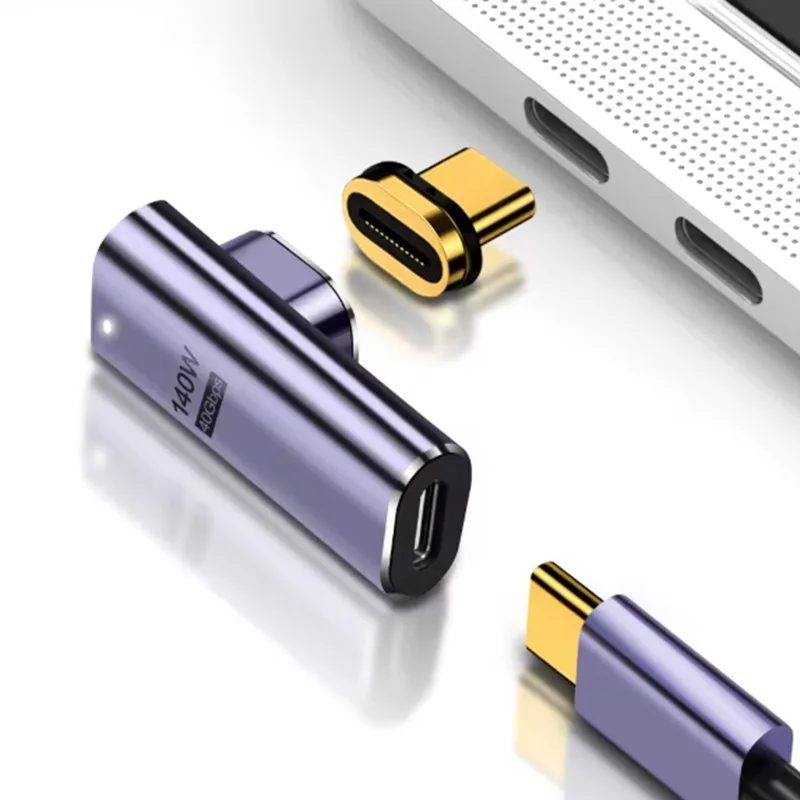 Adaptador USB C USB4.0 magnético USB C a tipo C OTG 140W 40Gbps Cable convertidor de carga magnético de carga rápida 8K @ 60Hz adaptador de USB-C - imagen 5