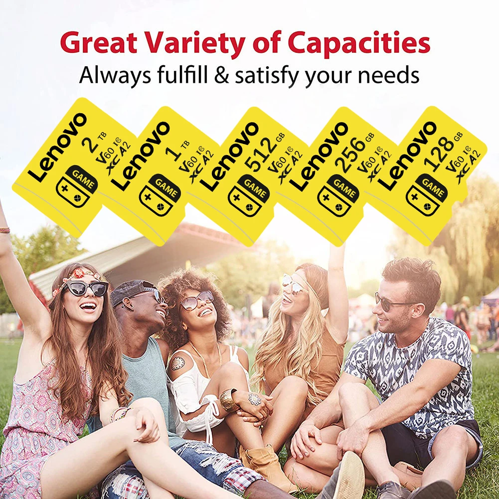 Tarjeta de memoria Lenovo 2TB 1TB Class10 V60 A2 tarjeta TF 512GB Mini tarjeta SD 128GB tarjeta Micro TF SD de alta velocidad 256GB para Nintendo Switch - imagen 4
