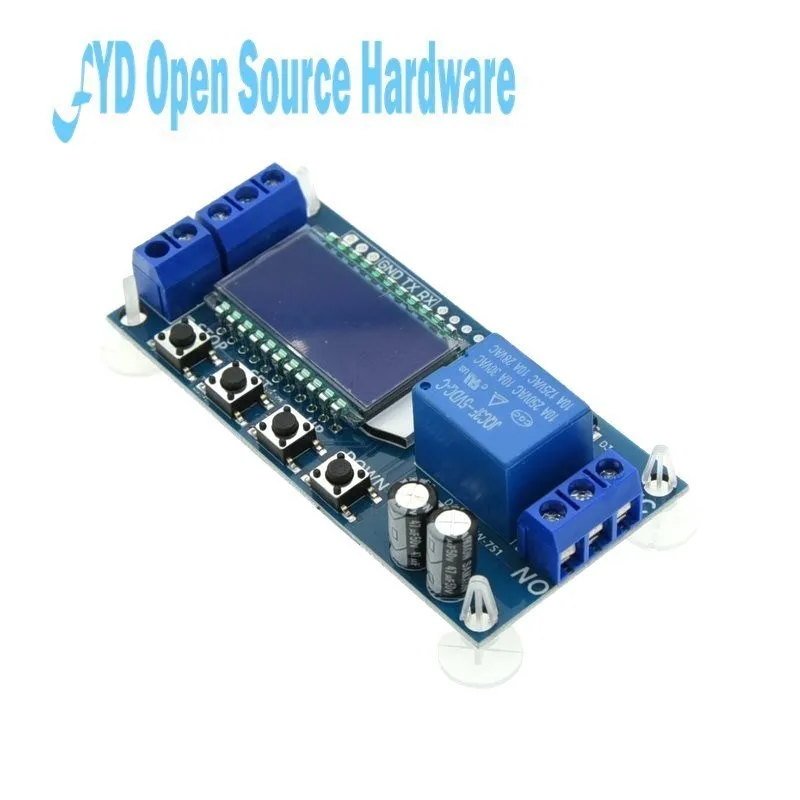 Módulo de relé de retardo XY-LJ02, pantalla LCD de tiempo, Micro USB Digital, 6-30V, temporizador de Control, interruptor, módulo de ciclo de disparo, placa de Control - imagen 2