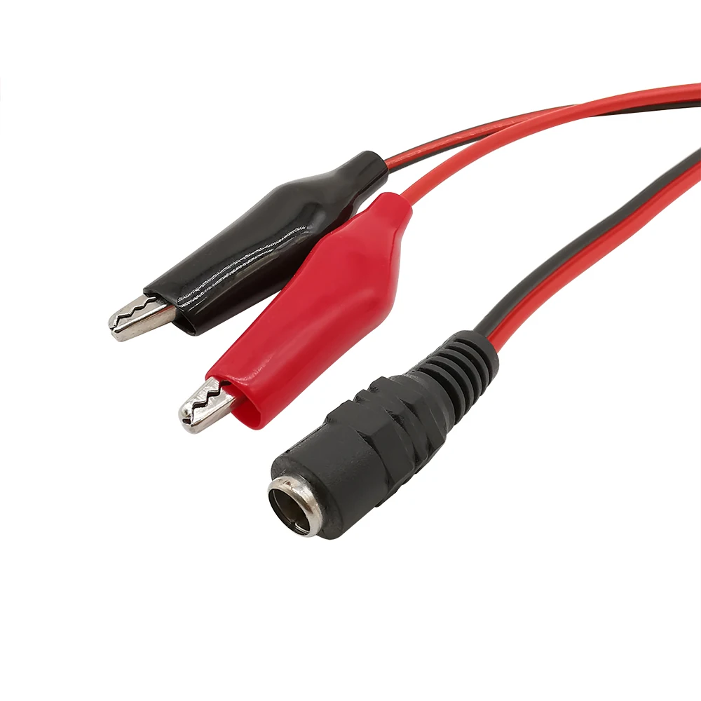 Pinzas de cocodrilo de 12V, 2 piezas, conector de cable de prueba macho hembra de CC de 5,5x2,1mm, adaptador de cable de prueba de pinza de cocodrilo - imagen 2