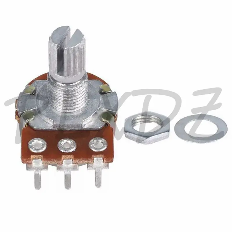 5 uds WH148 potenciómetro 3pin B 1K 2K 5K 10K 20K 50K 100K 250K 500K 1M ohm B10K B100K potenciómetro único longitud del eje 15 L15mm - imagen 3