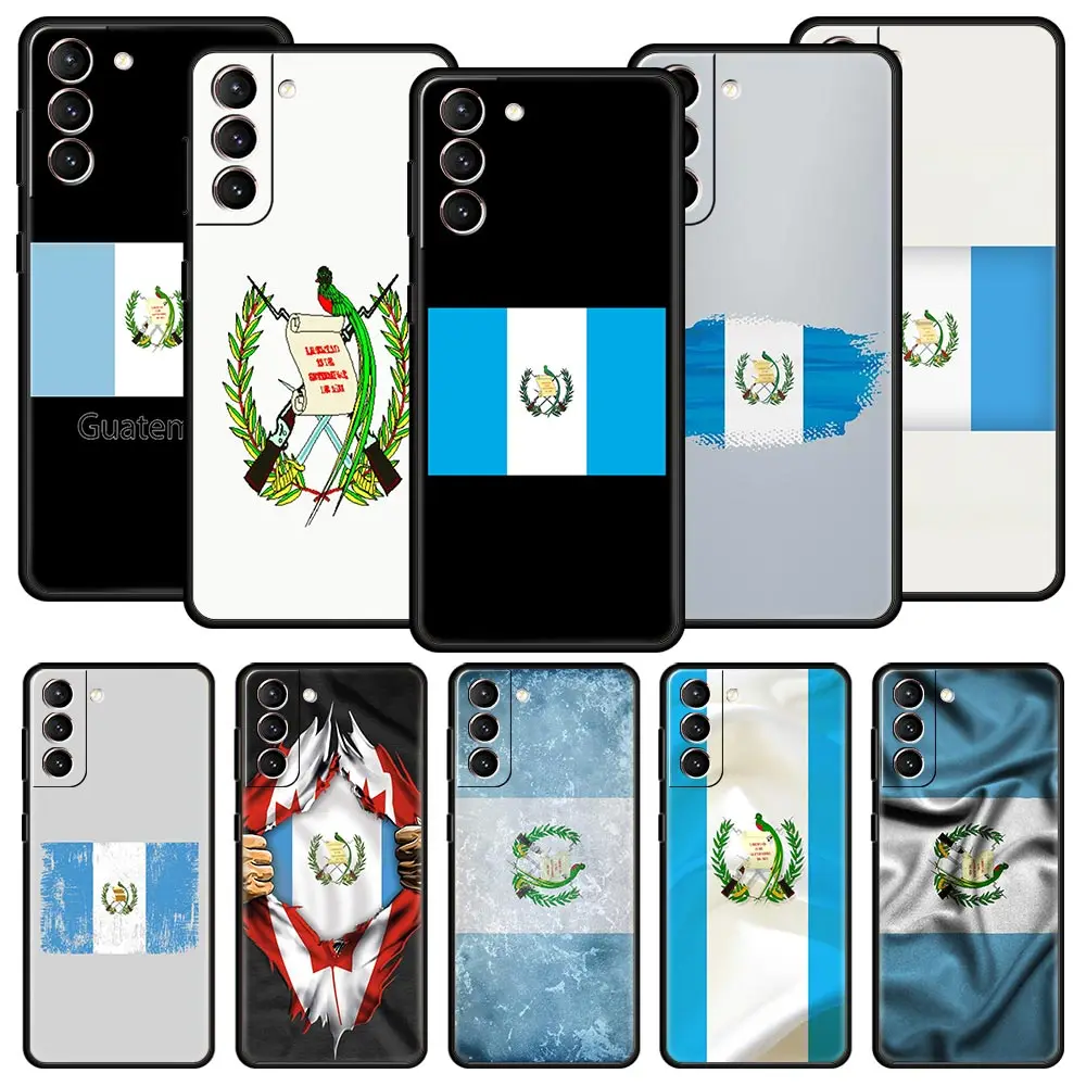 Funda de teléfono con bandera de Guatemala para Samsung Galaxy S25 Edge S24 S23 S22 S20 Ultra S21 FE 5G S10 Plus, funda suave de TPU