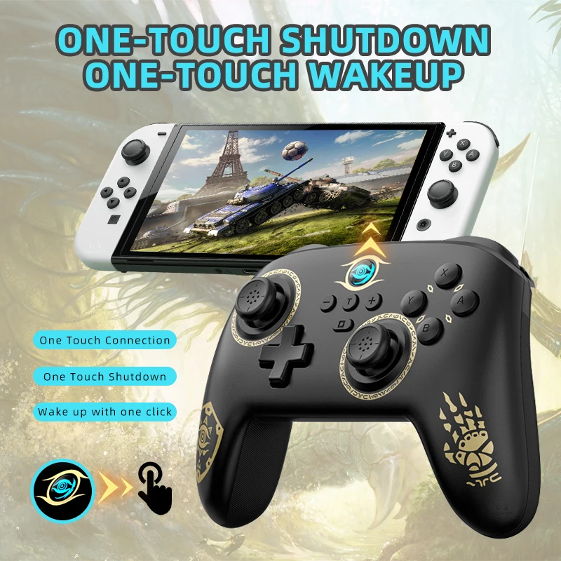 Mando de juegos inalámbrico Switch Pro para Nintendo Switch OLED/Lite Joystick para Steam Yuzu Controle PC - imagen 5
