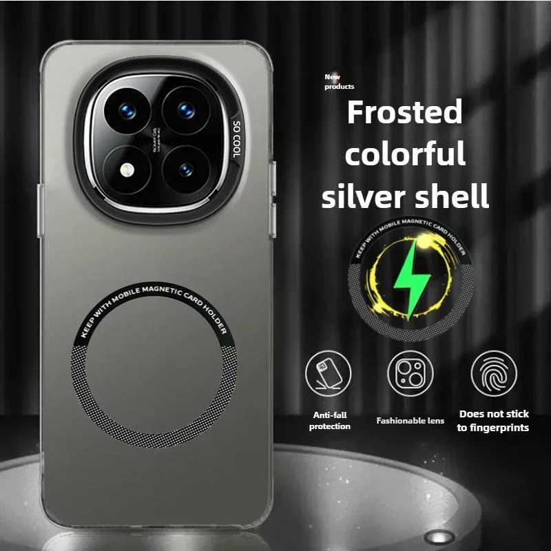 Para Redmi Note 15 Pro Plus funda mate para Magsafe funda dura de carga inalámbrica magnética para Xiaomi Redmi Note15pro 14 Pro + - imagen 2