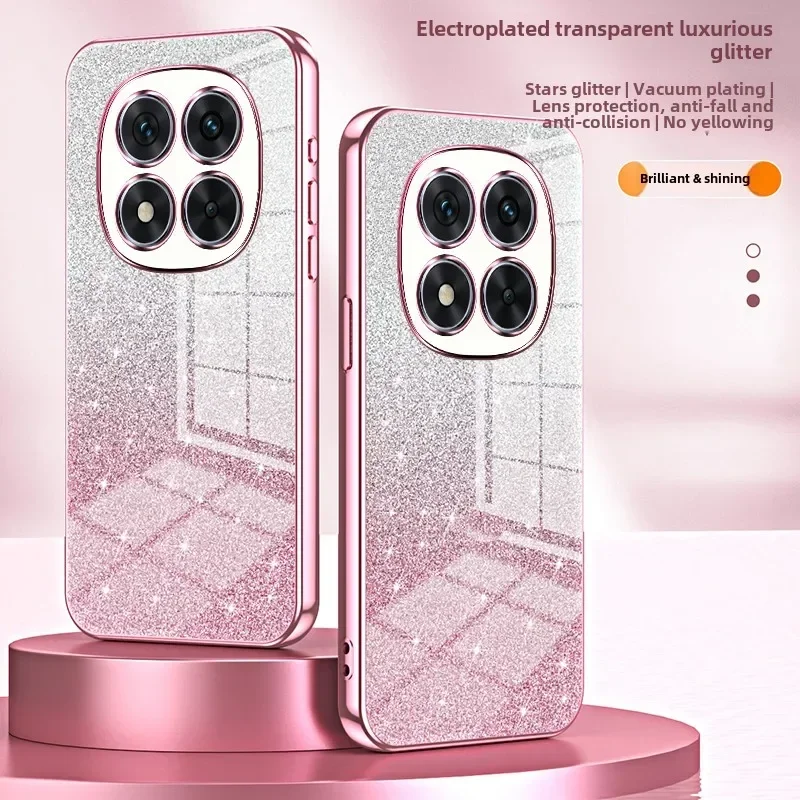 Funda de teléfono con revestimiento de purpurina para Xiaomi Redmi Note 14 Pro + Plus, funda trasera de silicona suave TPU - imagen 4