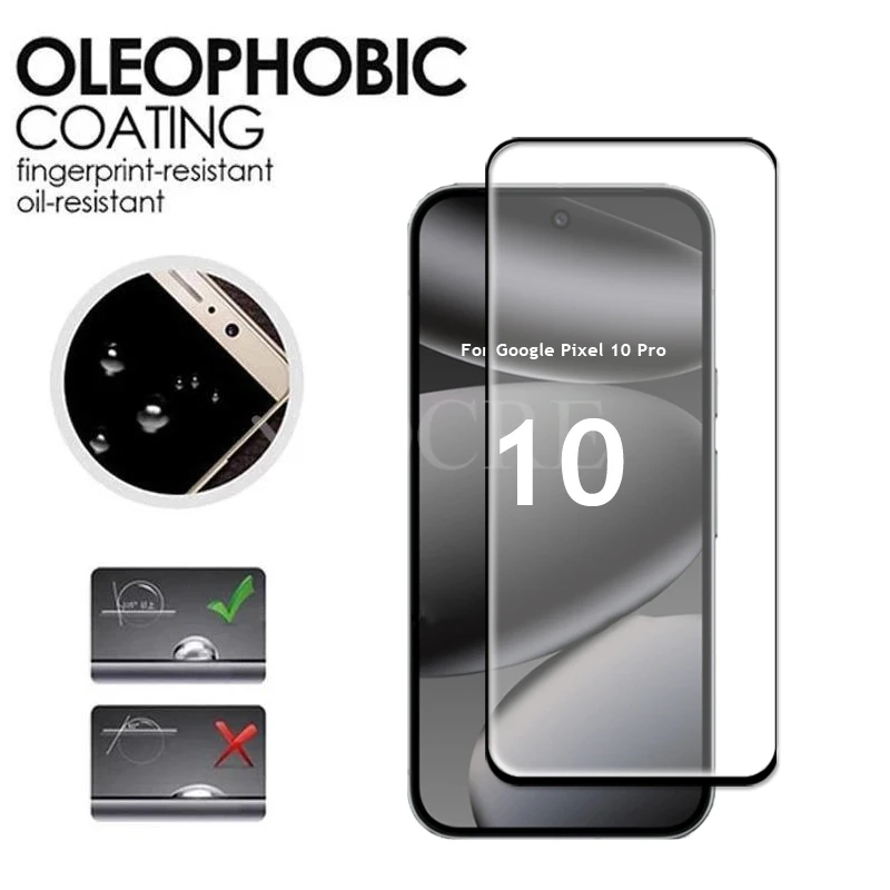 4 Uds vidrio para Googel Pixel 10 Pro vidrio Pixel 10 Pro película templada pegamento completo Protector de pantalla película Pixel 10 Pro vidrio templado - imagen 4