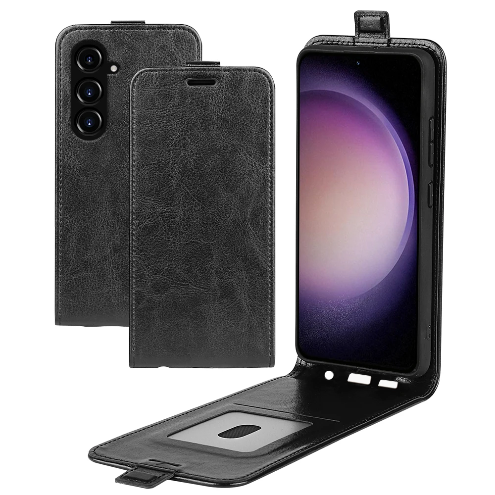 Funda con tapa Vertical de cuero PU M54 34 para Samsung S23 FE S23ultra A54 A34 A24 A14, billetera magnética con ranuras para tarjetas, cubierta hacia arriba y hacia abajo - imagen 2