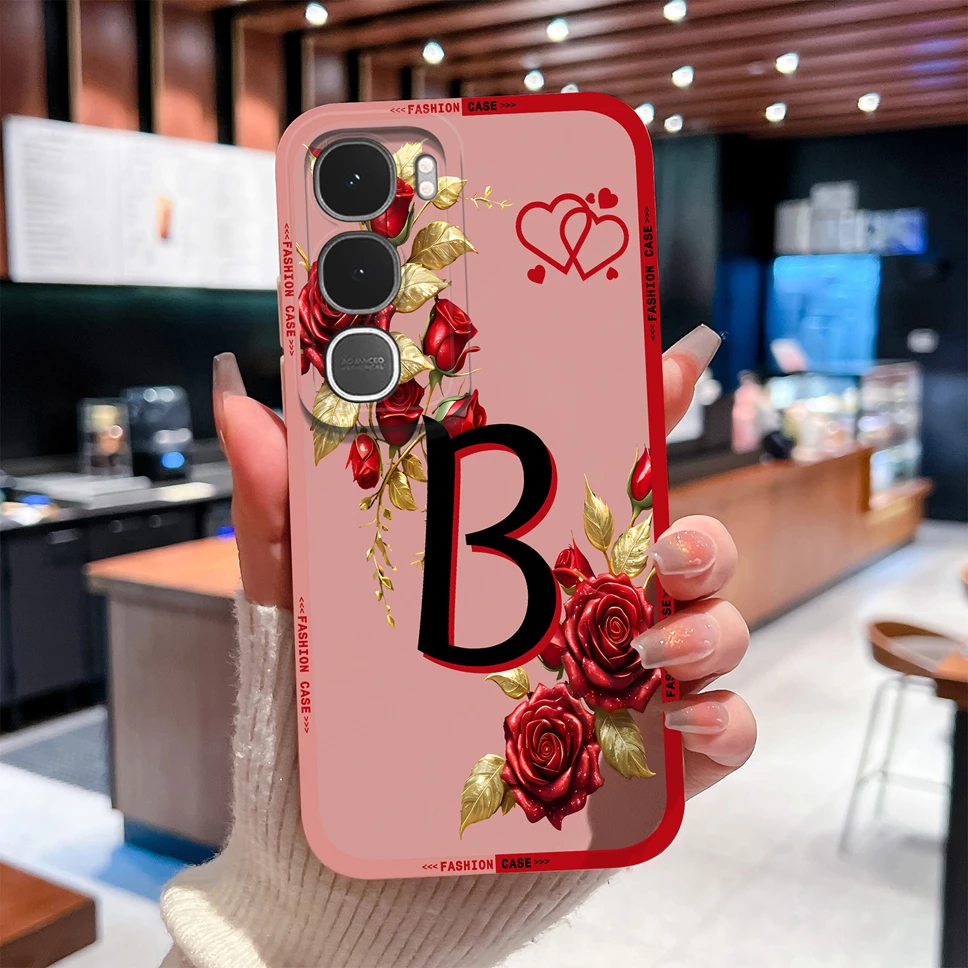 Para Vivo Y31 Pro Y21D funda de teléfono letras bonitas silicona líquida suave funda ligera de alta calidad para Vivo Y 31 Y 21d parachoques - imagen 5