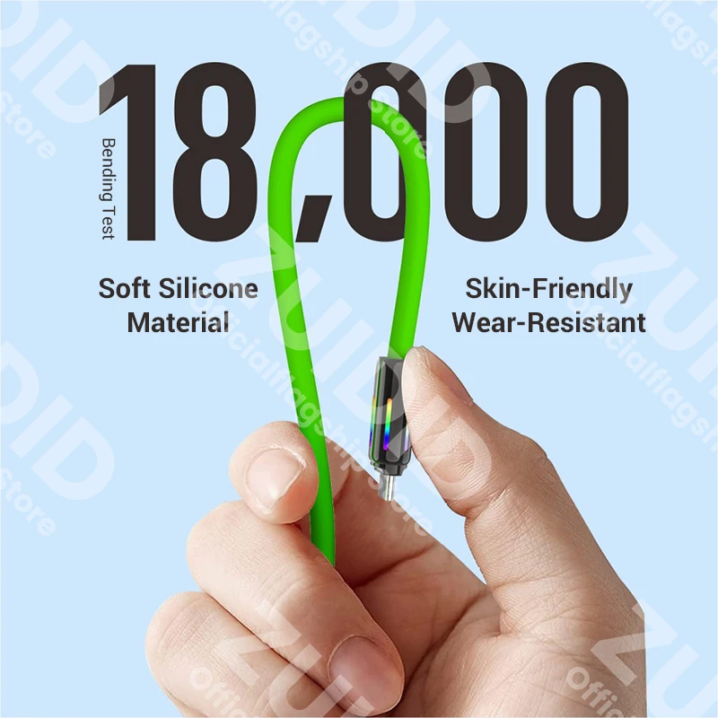 Cable de carga rápida USB C a tipo C de 240W PD3.1 Cable de datos USB tipo C de silicona líquida para IPhone 16 15 MacBook iPad Samsung Xiaomi - imagen 5