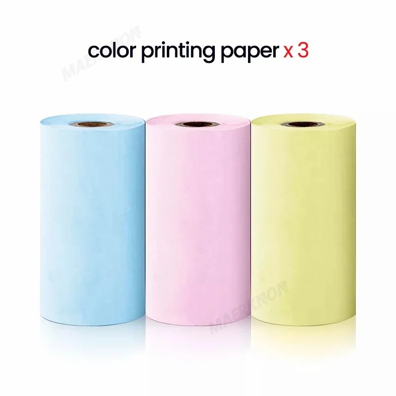 Papel de impresión térmica de 57x30mm, rollo de papel de impresión térmica semitransparente de Color blanco para niños, papel de etiqueta de cámara de impresión instantánea - imagen 2