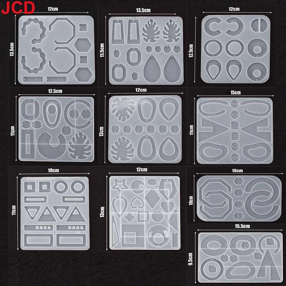 JCD moldes de resina para pendientes, moldes de fundición de joyería, colgante de silicona, moldes de resina epoxi para pendientes para mujer, suministros para hacer joyas DIY
