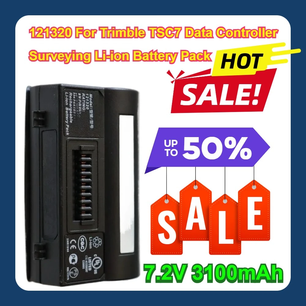 7,2 V 3100 mAh 121320 para controlador de datos Trimble TSC7 topografía batería de iones de litio