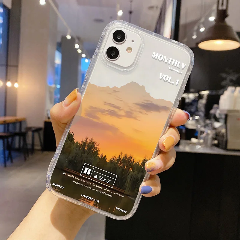 Fundas de teléfono Sunset para iPhone 14 Pro Max, funda protectora de silicona para iPhone 14 13 12 11 Pro XS Max XR 6 7 8 Plus SE 2020 - imagen 2