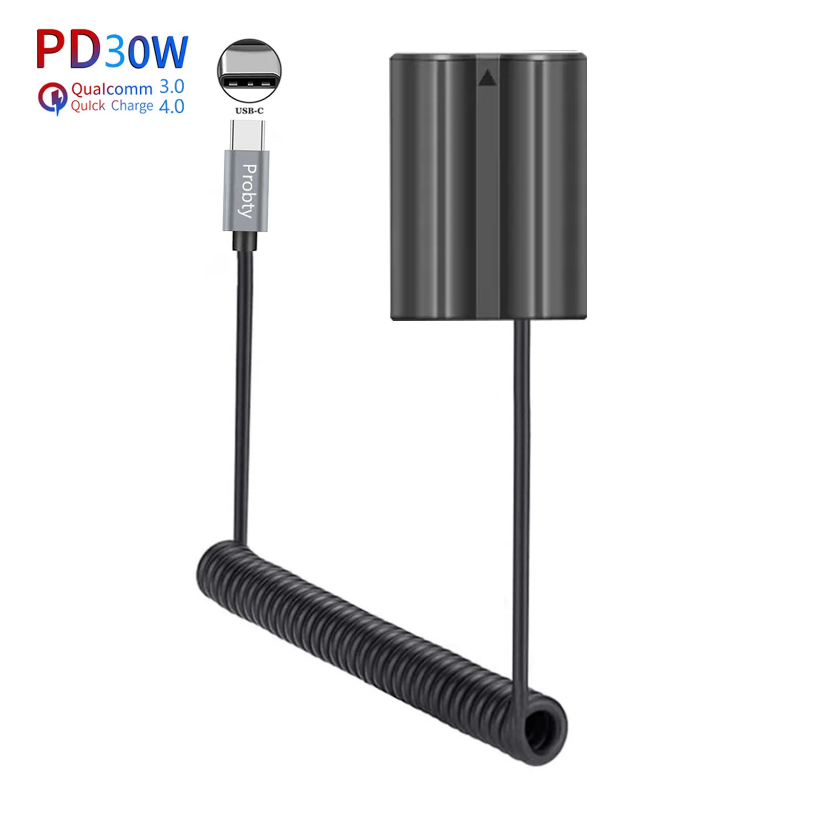 Para FujiFilm PD USB-C CP-W235 adaptador NP-W235 batería simulada Cable de alimentación USB-C para cámara FujiFilm X-T4 XT4 GFX100S 50S II