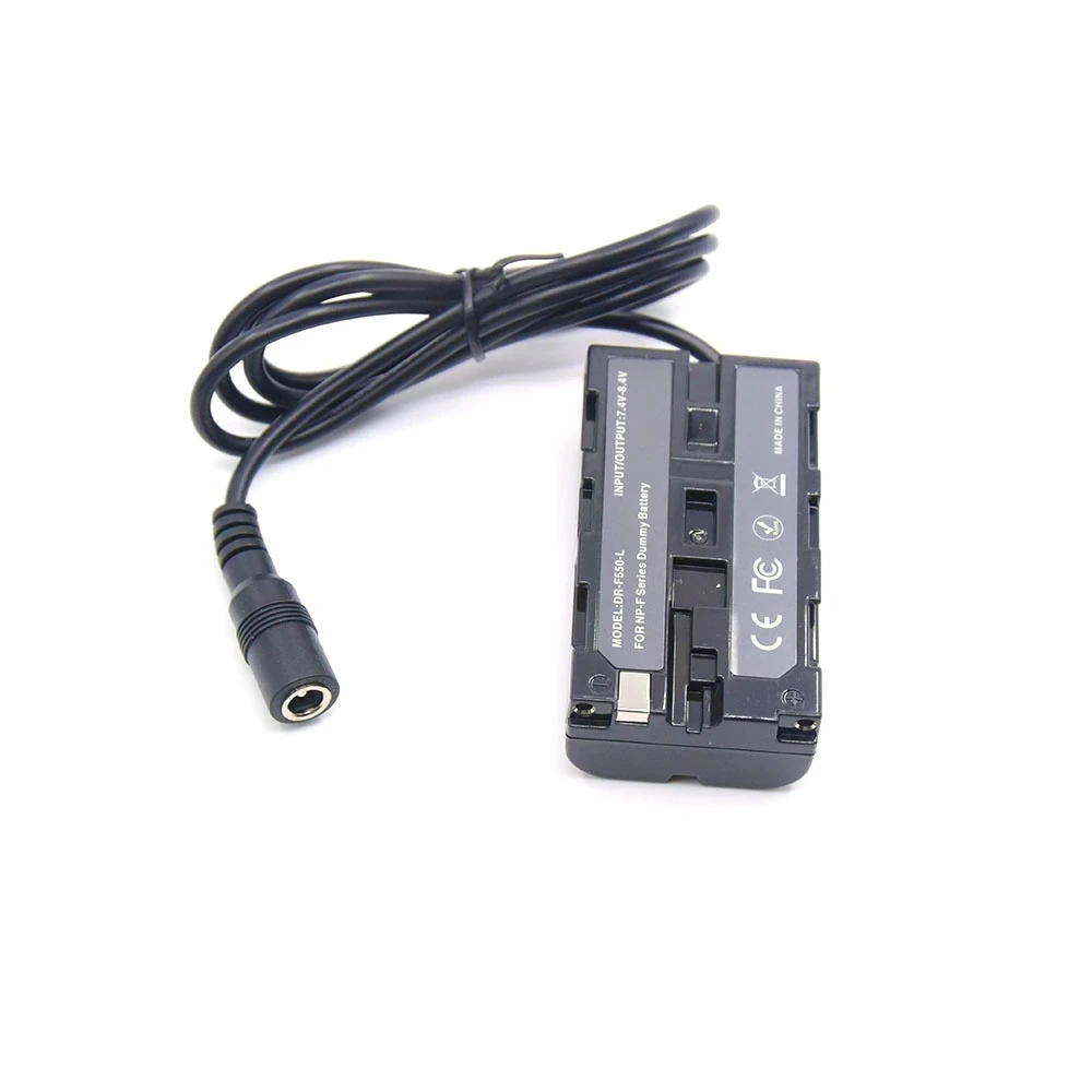 Acoplador de CC de NP-F550, reemplazo de batería ficticia NP-F970 F960, F750, F550, para lámpara de luz LED de estudio fotográfico YongNuo NanGuan, BMPCC,Monitor - imagen 5