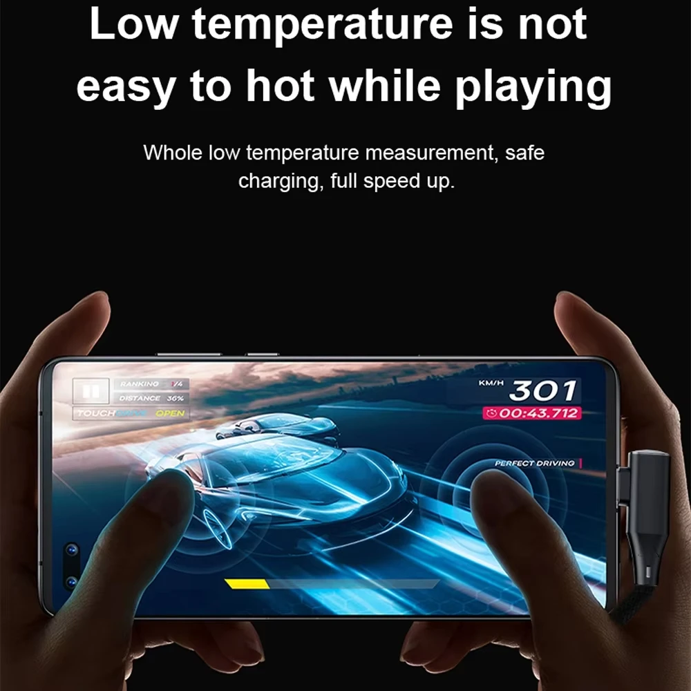 NNBILI 6A USB C a USB C Cable de 90 grados para OPPO 120W Cable de carga rápida para Honor Huawei Oneplus Realme cargador Cable de datos USBC - imagen 4