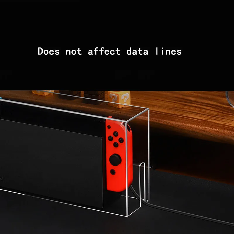 Cubierta antipolvo acrílica de almacenamiento transparente para interruptor NS OLED, cubierta para consola de juegos, caja de exhibición - imagen 4