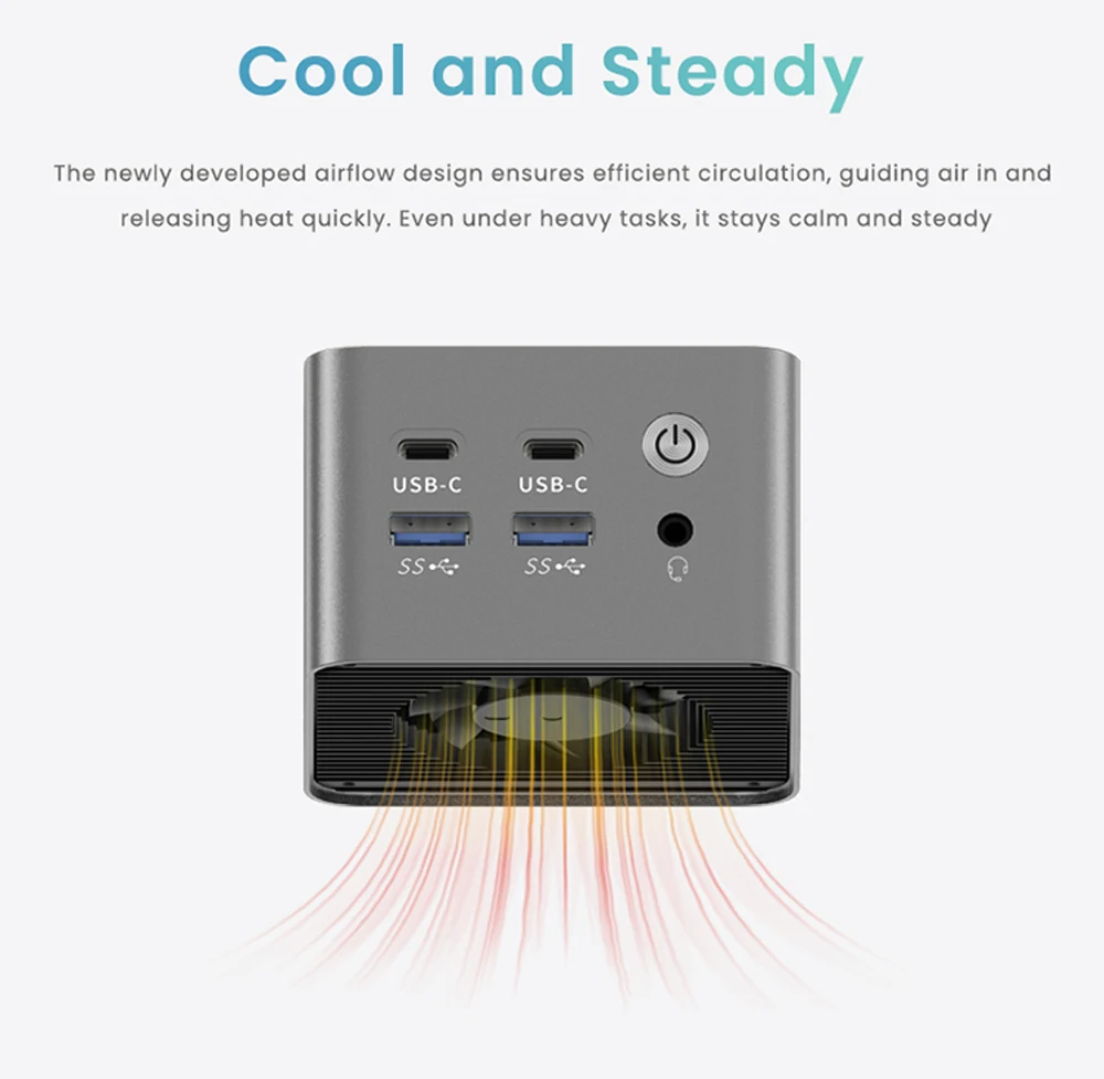Super Mini PC AMD Rayen 5425U 4 * LAN enrutador suave Firewall HD 2 * tipo C ordenador de escritorio de oficina/hogar Windows11 2 * USB3.0 8G LPDDR4 - imagen 4