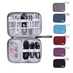 Organizador de cables, bolsas de almacenamiento, Kit de sistema, estuche, cargador USB, datos, teléfono, auricular, bolígrafo, Banco de energía, dispositivos digitales