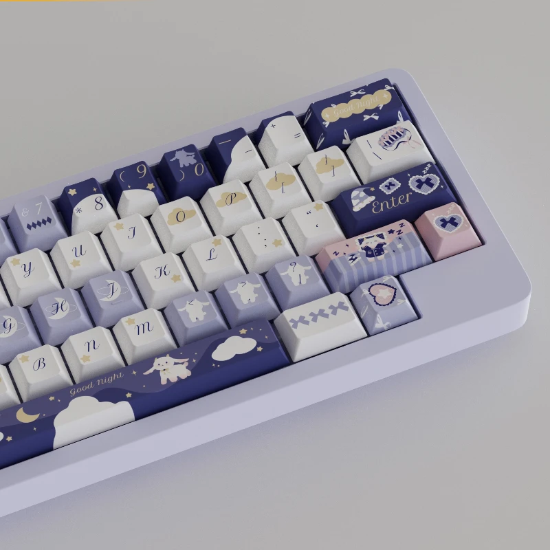 Juego de teclas con tema de cordero de buena noche, perfil de cereza, sublimación PBT, teclas originales personalizadas hechas a mano para regalo de teclado mecánico - imagen 4