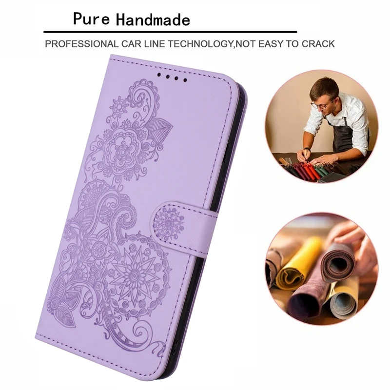 Funda de cuero para Huawei P Smart 2019, carcasa Retro con patrón de flores y cachemir, para Huawei P Smart 2019, POT-LX1, PSmart Z - imagen 4