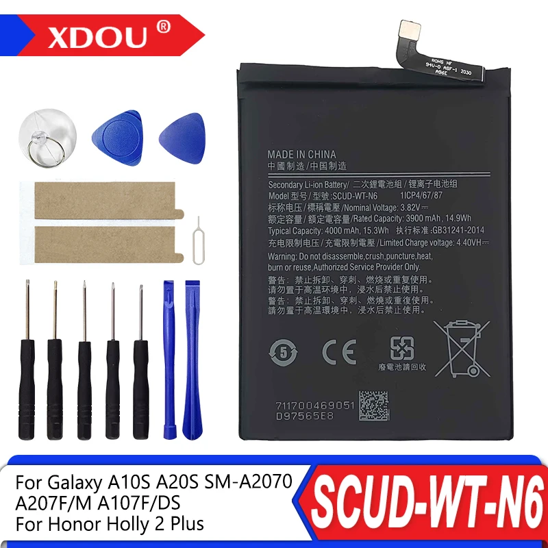 Nueva batería SCUD-WT-N6 de 4000mAh para Samsung Galaxy A10S A20S SM-A2070 A207F/M A107F/DS para Honor Holly 2 Plus