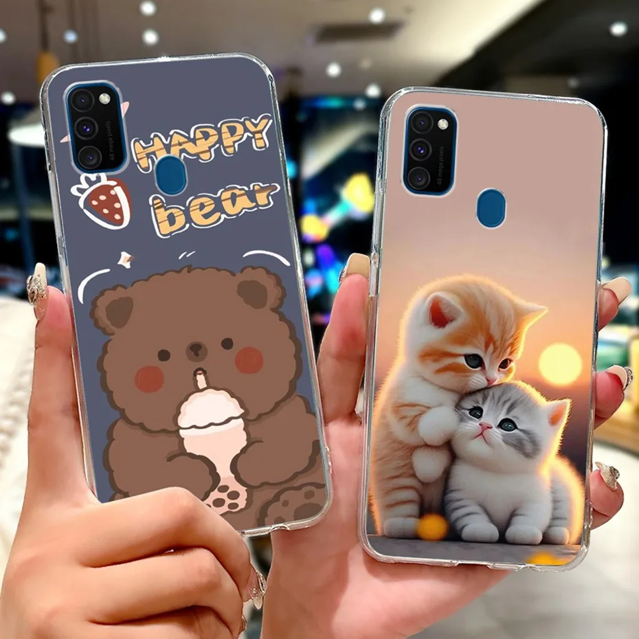 Nuevo diseño de funda de teléfono para Samsung Galaxy M21 M30s, funda trasera delgada de TPU transparente para Samsung M21 M30S, fundas de silicona suave - imagen 3
