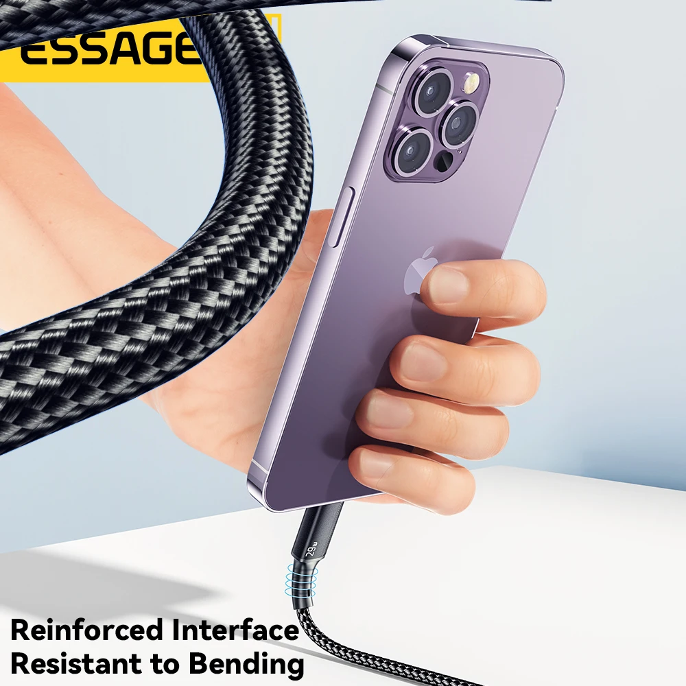 Essager Cable USB-C PD 29W - carga rápida para iPhone, iPad y MacBook - imagen 3