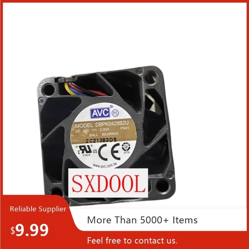 Para AVC DBPK0428B2U-P001 40x40x28mm DC 12V 2A 4 pines PWM ventilador de refrigeración de alta velocidad