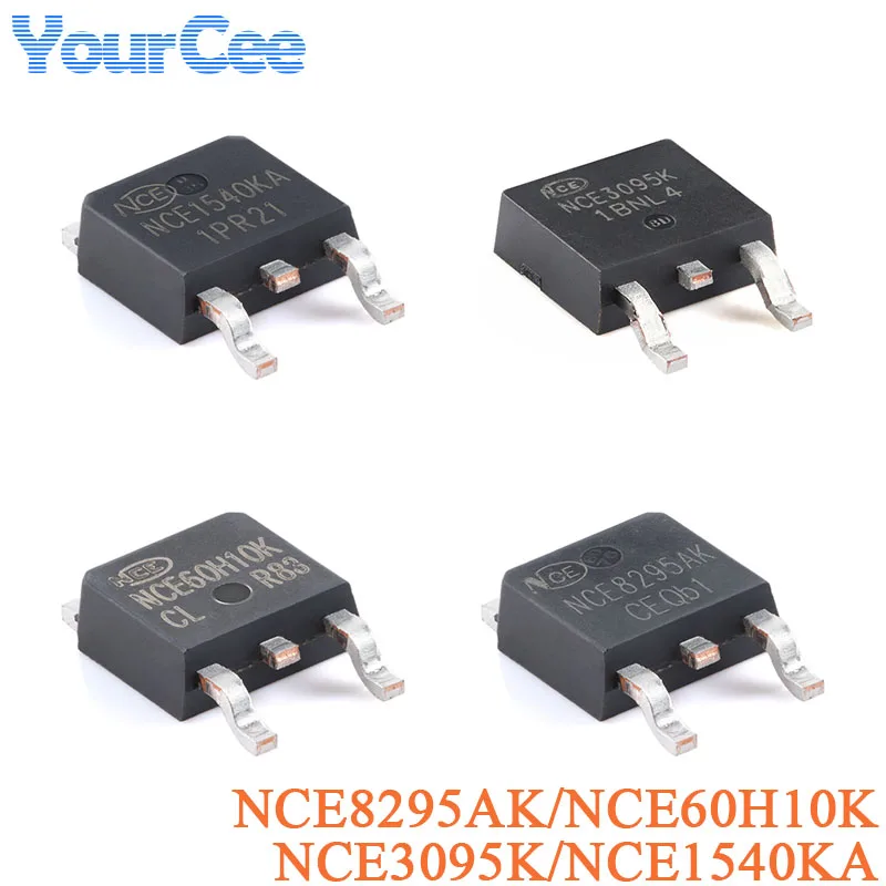 50 uds/5 uds NCE8295AK NCE60H10K NCE3095K NCE1540KA TO-252-2 82V/95A 60V/100A 30V/95A 150V/40A transitor MOSFET de canal N NCE0208K