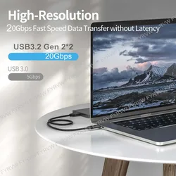 Cable USB-C Thunderbolt 4 100W Carga Rápida MacBook Switch 4K