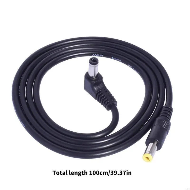Enchufe de alimentación CC en forma de L, 5,5x2,1mm macho a 5,5mm x 2,5mm macho, conector de ángulo de 90 grados con Cable conector 20AWG para cámaras CCTV - imagen 3