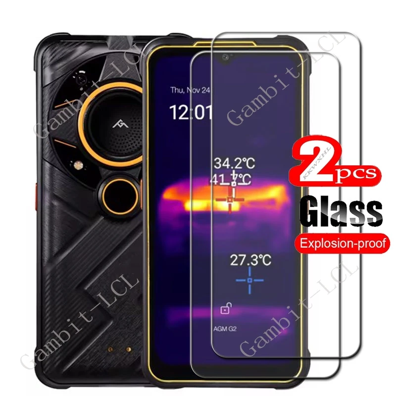 2 uds HD para AGM G2 Guardian 6,58 "cubierta de vidrio templado en AGMG2 G2Guardian G2Pro G2GT AGMG2Pro Protector de pantalla película transparente